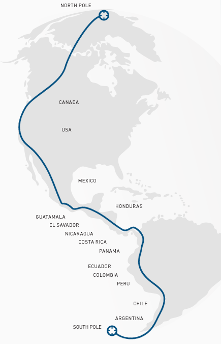 map-big He's going to run across the Darien Gap! with a group of 20 security guards!