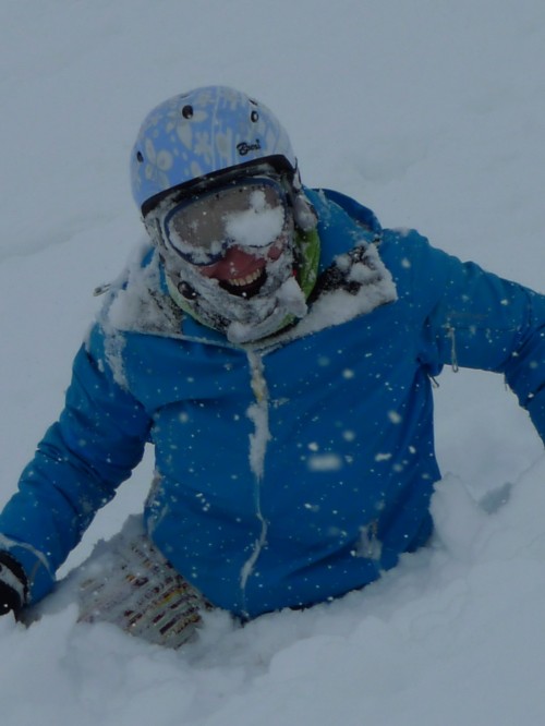 Pip K Pip, deep in some white stuff.