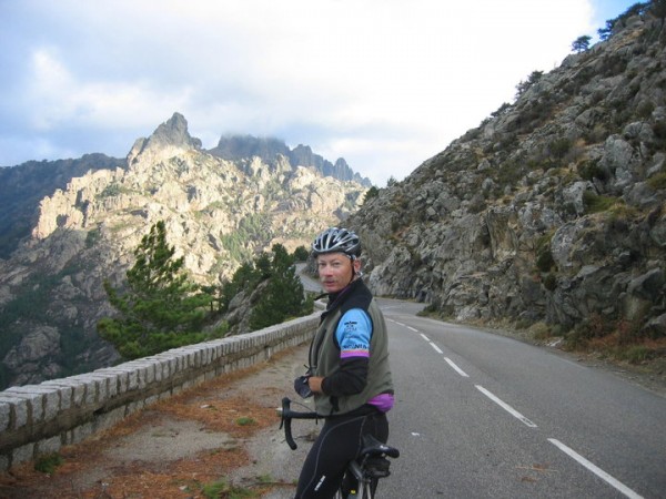 shawn-corsica Here's Shawn near the Col de Bavella on our own tour of misery (and hypothermia), Le Beast in Corsica. It was worth it though. Corsica is a wonderful place to ride.