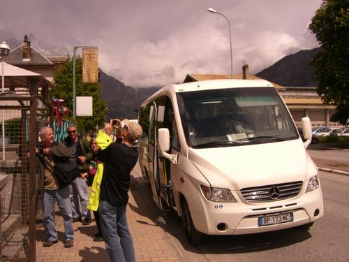 The big van we hired to get us to Bourg d'O was certainly comfy.